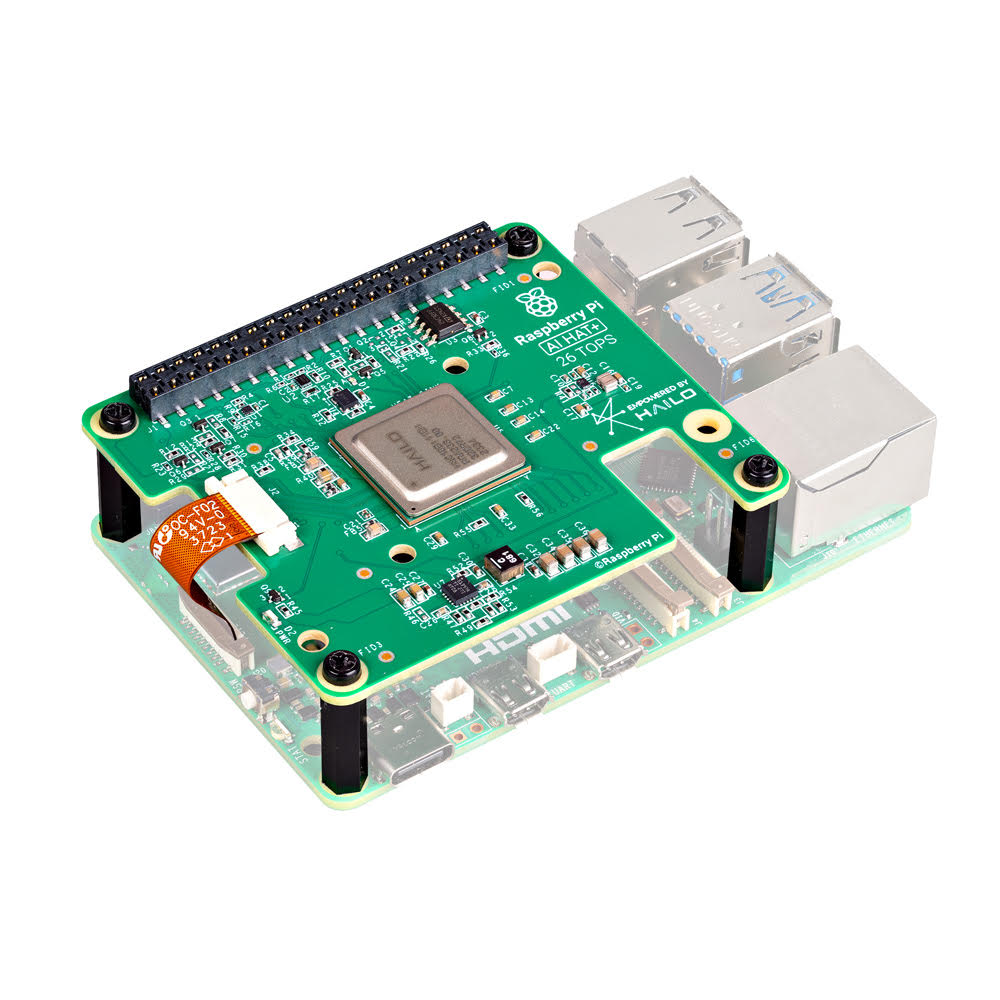 Raspberry Pi AI HAT+ (Hailo AI accelerator) (reference photo)